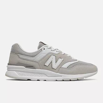 Gray New Balance sneaker with white accents