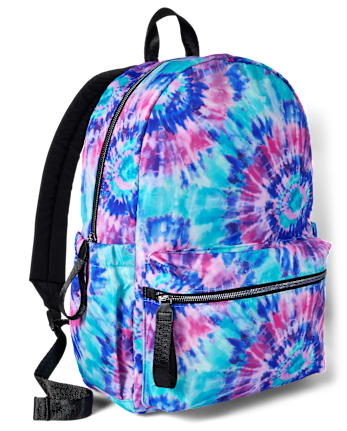 3047507_BQ Colorful tie-dye patterned backpack with zipper