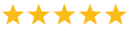 Five gold stars rating