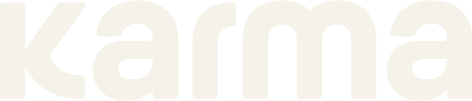 Word 'karma' in bold lowercase letters