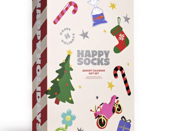 Happy Socks advent calendar gift box with holiday illustrations