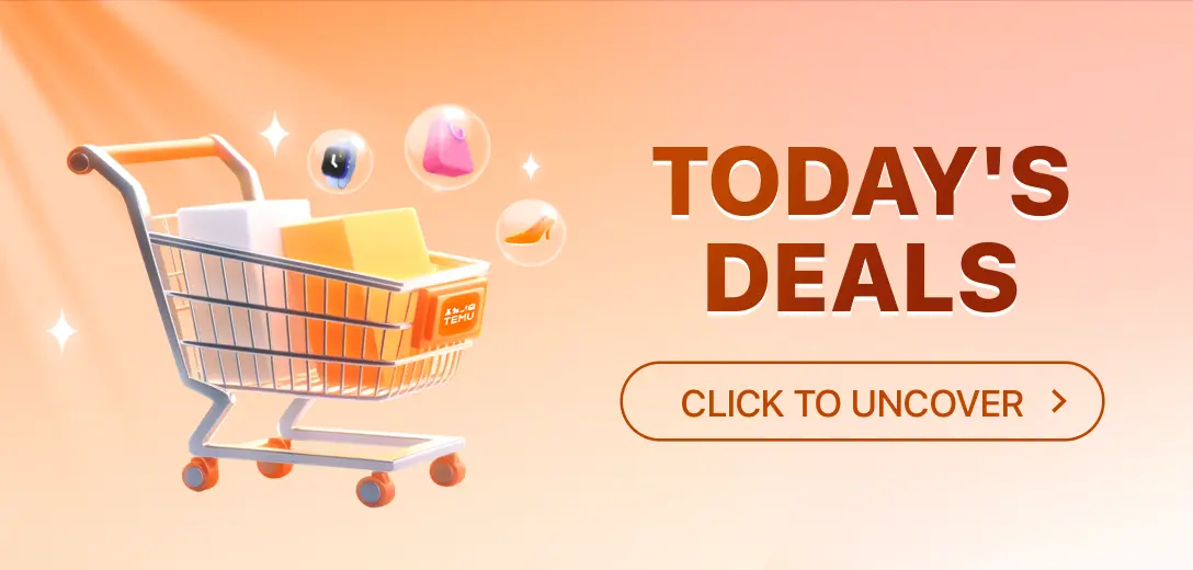 Shopping cart with packages and today's deals text