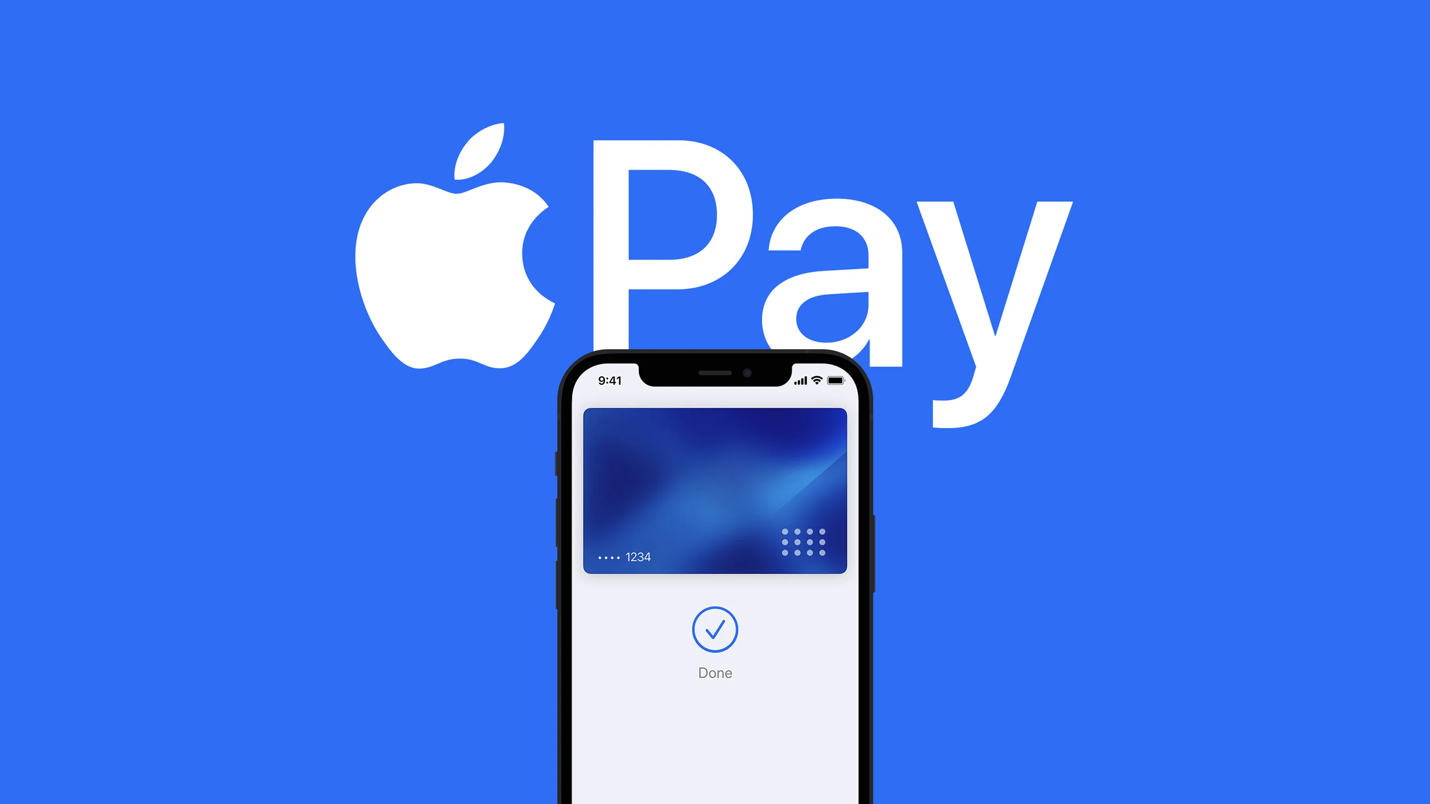 Smartphone displaying Apple Pay payment confirmation