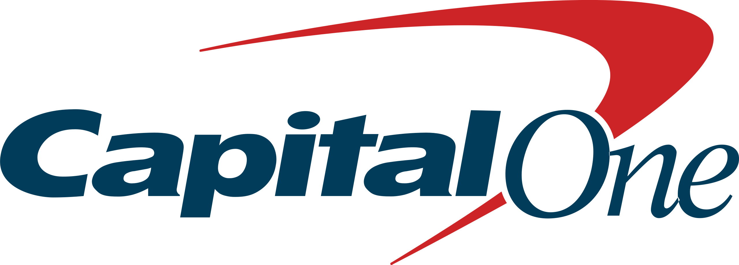 Capital One logo with red swoosh