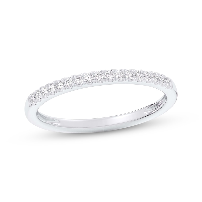 Silver ring with small diamonds in a row