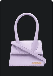 Lavender Jacquemus handbag with long handles