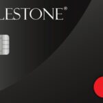 Black Milestone Mastercard credit card with chip
