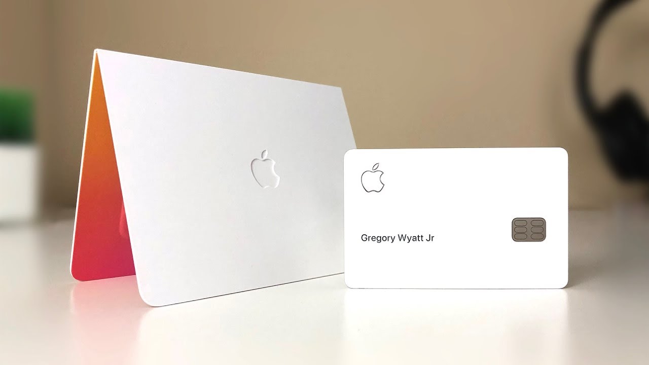 Apple Card with embossed Apple logo and chip
