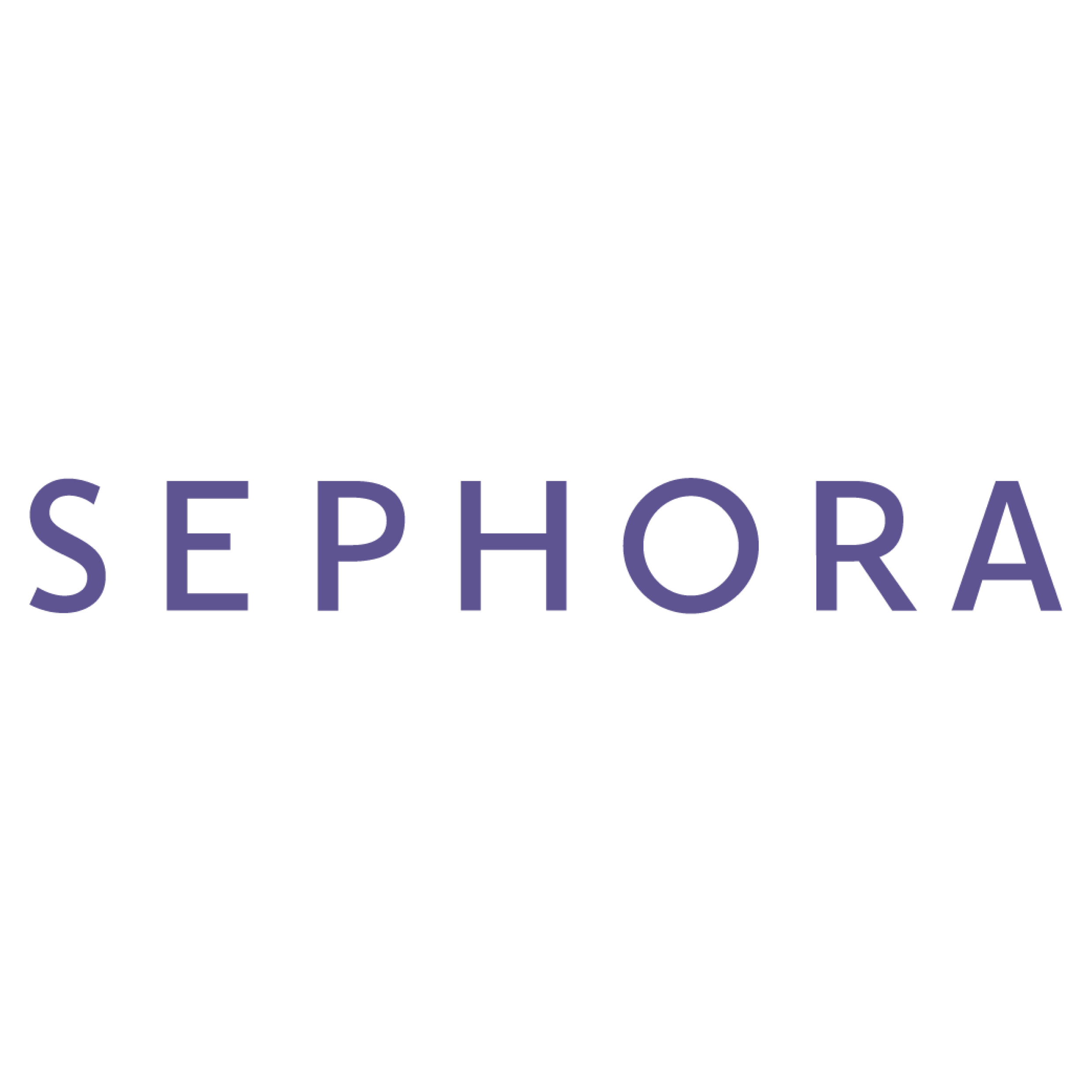 Text logo of the word SEPHORA in uppercase serif font with the letters spaced out, colored in dark purple.
