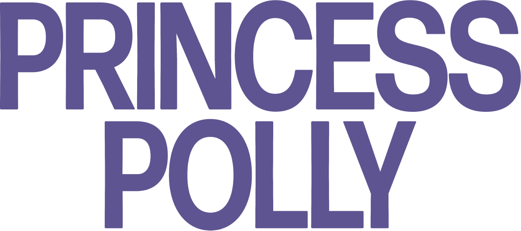 Purple text reading 'PRINCESS POLLY' in uppercase letters