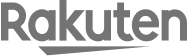 Rakuten logo in gray stylized text