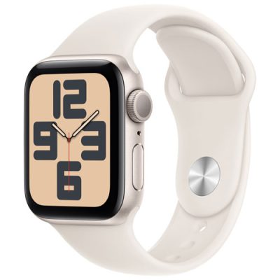Modern smartwatch with white band and large numbers